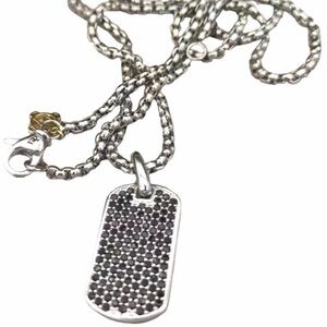 Dog Tag Pendant on Cable Box Chain
